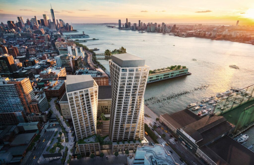 Construction Progresses on One High Line’s Public Plaza