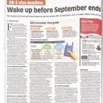 ET Wealth feature article: EB-5 visa deadline - Wake up before September ends